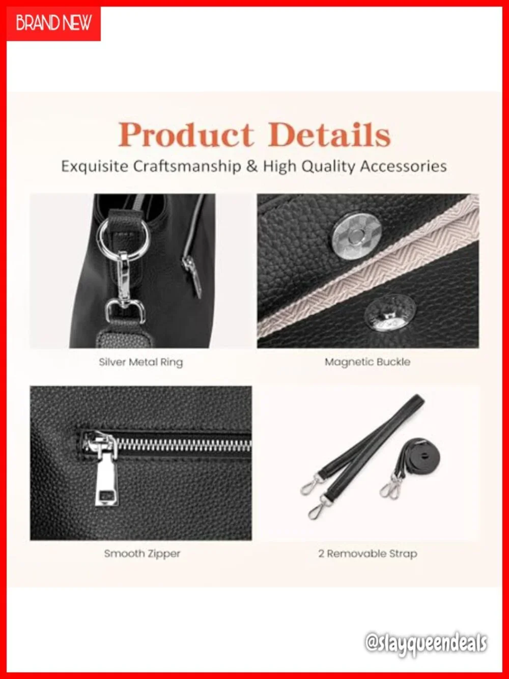 Genuine Leather Hobo Crossbody Bag for Women